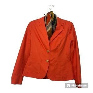 Ralph Lauren Bright Orange Two-Button Blazer